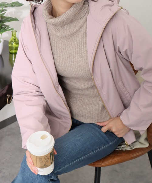 libelle more（リベル モア）の「ウォーマル中綿ブルゾン（ブルゾン・レディース・ブラック/ネイビー/カーキ/ピンク/キャメル/グレイッシュベージュ・M/L）」の6枚目の写真