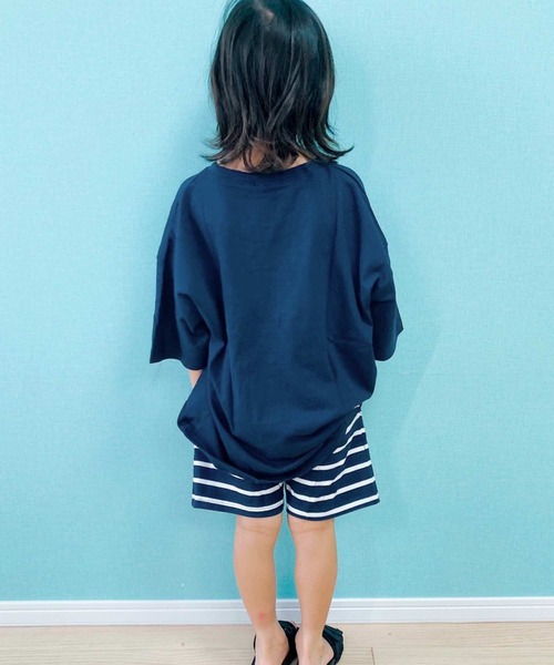 半袖プリントTシャツ ボーダーショートパンツ セットアップ キッズ（T