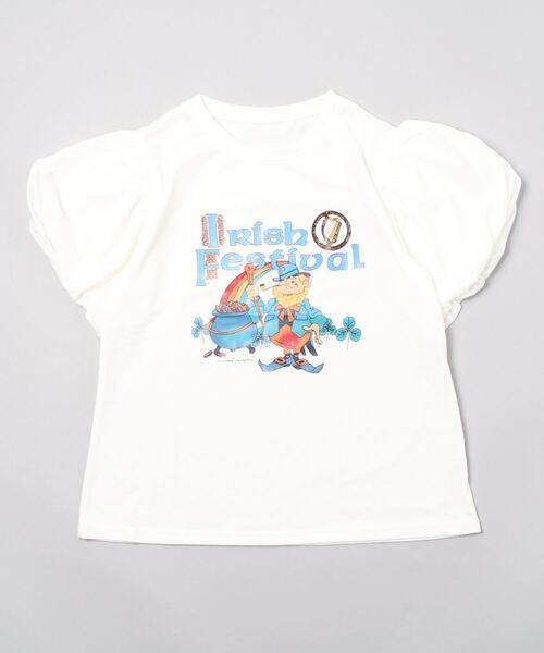 gossip！ロサンゼルス（ゴシップロサンゼルス）の「パフスリーブ　プリント Ｔシャツ（Tシャツ/カットソー・レディース・ホワイト・FREE）」の3枚目の写真