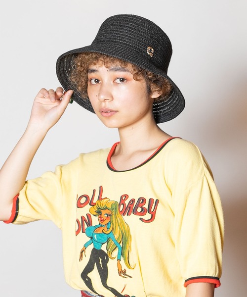 CA4LA（カシラ）の「AIRY（ハット・レディース・ブラック/ベージュ・ONESIZE）」の2枚目の写真