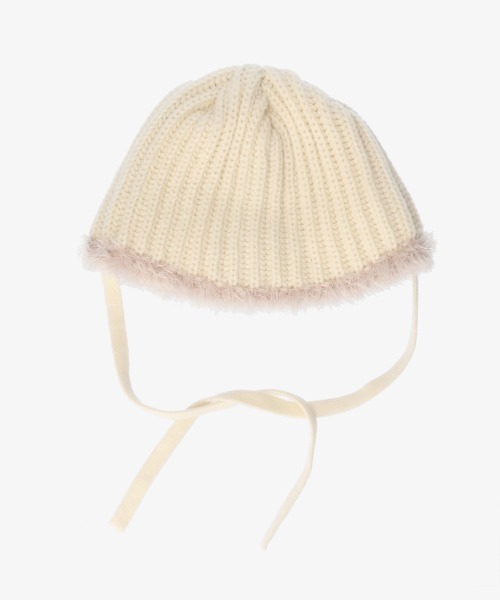 kaorinomori（カオリノモリ）の「kaorinomori リースニット（ニットキャップ/ビーニー・レディース・ホワイト/ブラック・FREE）」の7枚目の写真