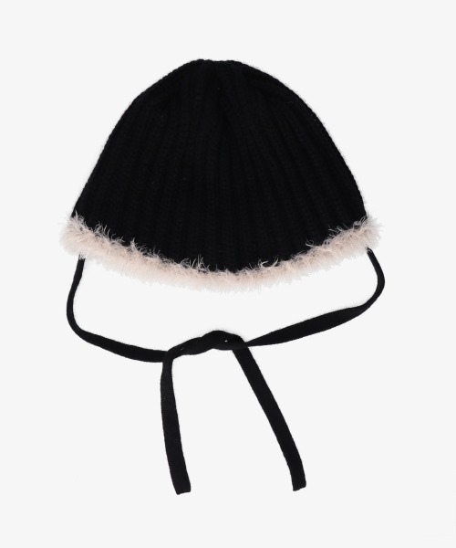 kaorinomori（カオリノモリ）の「kaorinomori リースニット（ニットキャップ/ビーニー・レディース・ホワイト/ブラック・FREE）」の12枚目の写真