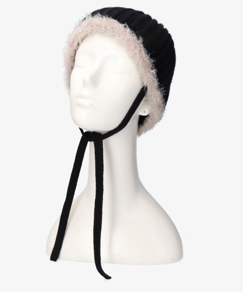 kaorinomori（カオリノモリ）の「kaorinomori リースニット（ニットキャップ/ビーニー・レディース・ホワイト/ブラック・FREE）」の14枚目の写真