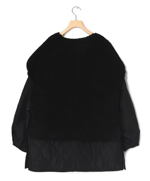 w closet（ダブルクローゼット）の「【SETアイテム】中綿キルティングVネックジャケット（ミリタリージャケット・レディース・アイボリー/ベージュ系その他/ライトカーキ/ブラック・FREE）」の22枚目の写真