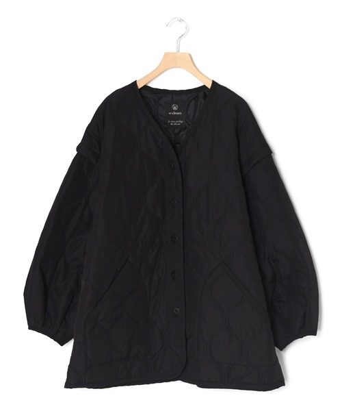 w closet（ダブルクローゼット）の「【SETアイテム】中綿キルティングVネックジャケット（ミリタリージャケット・レディース・アイボリー/ベージュ系その他/ライトカーキ/ブラック・FREE）」の17枚目の写真