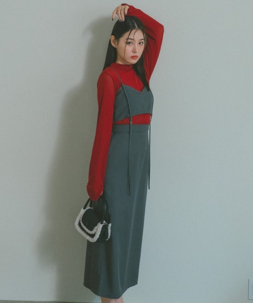 VANNIE U(ヴァニーユー)の「ソフトメロウシアートップス/前後2WAY(Tシャツ/カットソー・レディース・ブラック/ベージュ/レッド/アイボリー・FREE)」の6枚目の写真