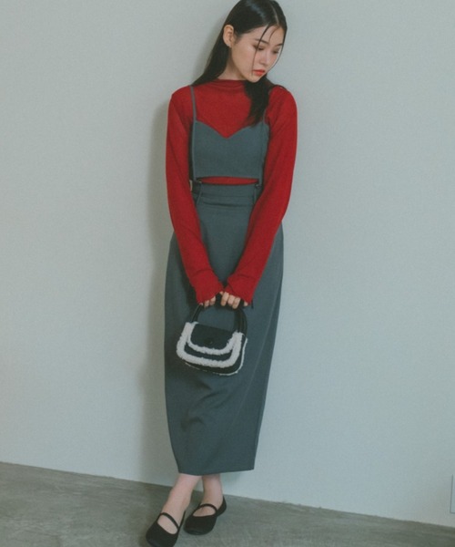 VANNIE U(ヴァニーユー)の「ソフトメロウシアートップス/前後2WAY(Tシャツ/カットソー・レディース・ブラック/ベージュ/レッド/アイボリー・FREE)」の14枚目の写真