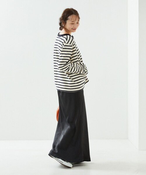 FREAK'S STORE(フリークスストア)の「TOWN CRAFT × FREAK'S STORE/タウンクラフト 別注 コンパクトカーディガン(カーディガン/ボレロ・レディース・ブラック/ネイビー/レッド/グリーン/ナチュラル/ストライプ・フリ-)」の12枚目の写真