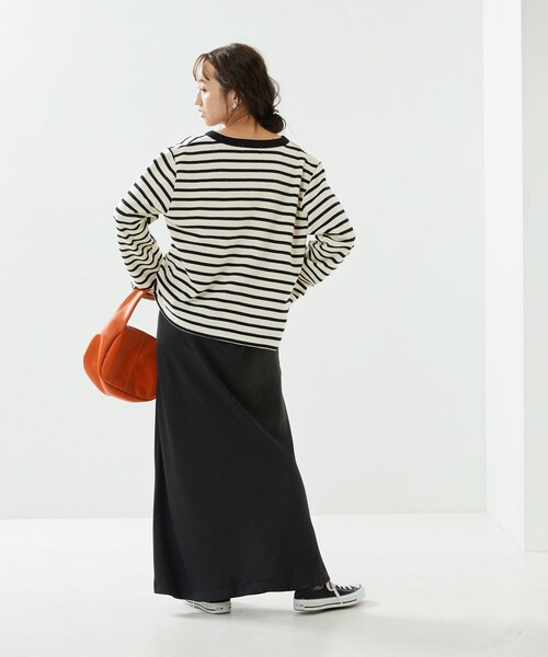 FREAK'S STORE(フリークスストア)の「TOWN CRAFT × FREAK'S STORE/タウンクラフト 別注 コンパクトカーディガン(カーディガン/ボレロ・レディース・ブラック/ネイビー/レッド/グリーン/ナチュラル/ストライプ・フリ-)」の17枚目の写真