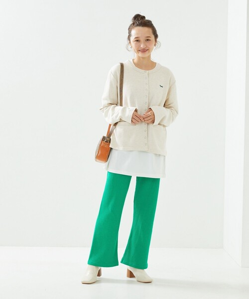 FREAK'S STORE(フリークスストア)の「TOWN CRAFT × FREAK'S STORE/タウンクラフト 別注 コンパクトカーディガン(カーディガン/ボレロ・レディース・ブラック/ネイビー/レッド/グリーン/ナチュラル/ストライプ・フリ-)」の8枚目の写真