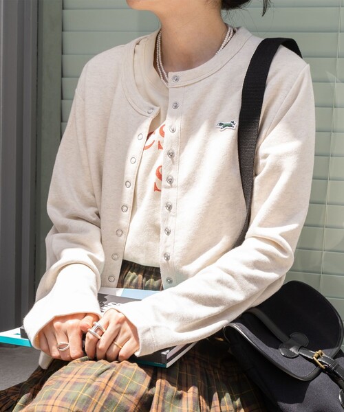 FREAK'S STORE(フリークスストア)の「TOWN CRAFT × FREAK'S STORE/タウンクラフト 別注 コンパクトカーディガン(カーディガン/ボレロ・レディース・ブラック/ネイビー/レッド/グリーン/ナチュラル/ストライプ・フリ-)」の22枚目の写真