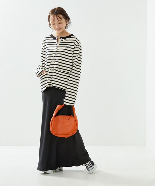 FREAK'S STORE(フリークスストア)の「TOWN CRAFT × FREAK'S STORE/タウンクラフト 別注 コンパクトカーディガン(カーディガン/ボレロ・レディース・ブラック/ネイビー/レッド/グリーン/ナチュラル/ストライプ・フリ-)」の19枚目の写真