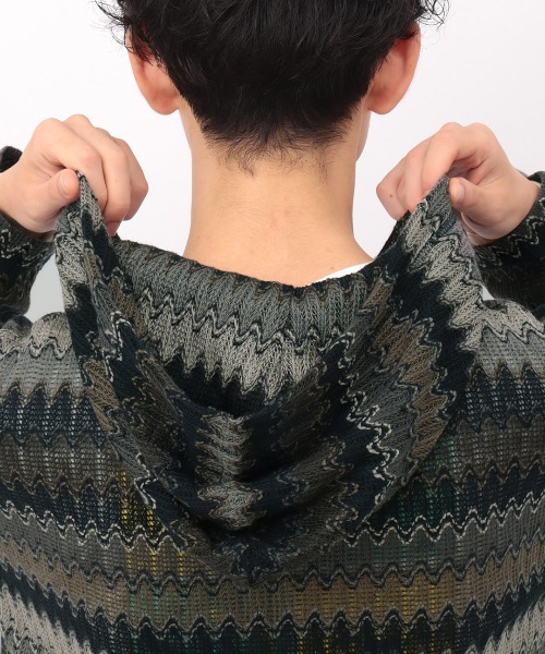 チチカカ（チチカカ）の「【ユニセックス】ラッセルジャカードバハシャツ（パーカー・メンズ・ネイビー/ブラック・MEDIUM/LARGE）」の12枚目の写真