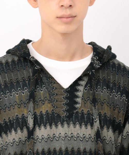 チチカカ（チチカカ）の「【ユニセックス】ラッセルジャカードバハシャツ（パーカー・メンズ・ネイビー/ブラック・MEDIUM/LARGE）」の13枚目の写真