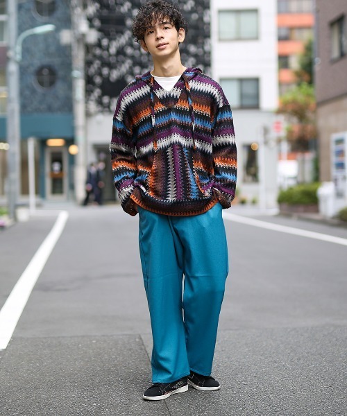 チチカカ（チチカカ）の「【ユニセックス】ラッセルジャカードバハシャツ（パーカー・メンズ・ネイビー/ブラック・MEDIUM/LARGE）」の22枚目の写真