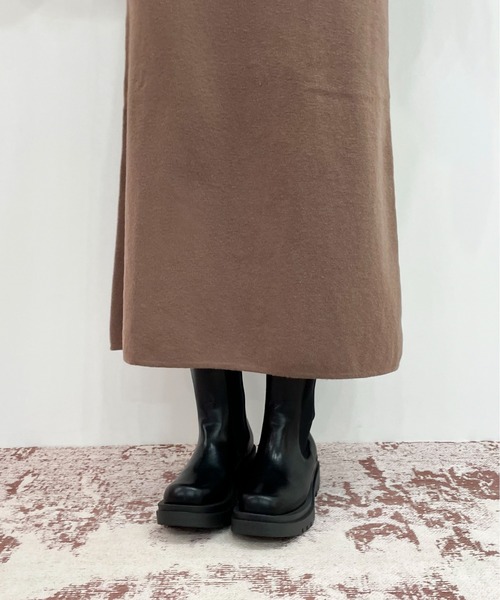 EPIMI E'PIMMY（エピミエピミー）の「レイヤードニットロングワンピース（ワンピース・レディース・ダークブルー/モカ/アイボリー/オフホワイト・MEDIUM）」の14枚目の写真