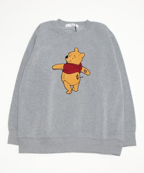 セール Disney ディズニー ミッキーマウス くまのプーさんキャラクターサガラ刺繍スウェットトレーナー 裏起毛 スウェット Disney ディズニー のファッション通販 Zozotown
