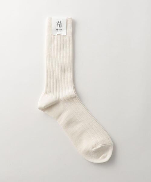 Steven Alan（スティーブンアラン）の「＜BATONER＞ LONG SOCKS/ソックス（ソックス/靴下・メンズ・ホワイト/ブラック・FREE）」の2枚目の写真