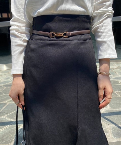 one after another NICE CLAUP(ワンアフターアナザーナイスクラップ)の「ベルト付きマーメイドスカート(スカート・レディース・ブラック/ブラウン/モカ/ラベンダー/ブラック系その他・SMALL/MEDIUM)」の20枚目の写真