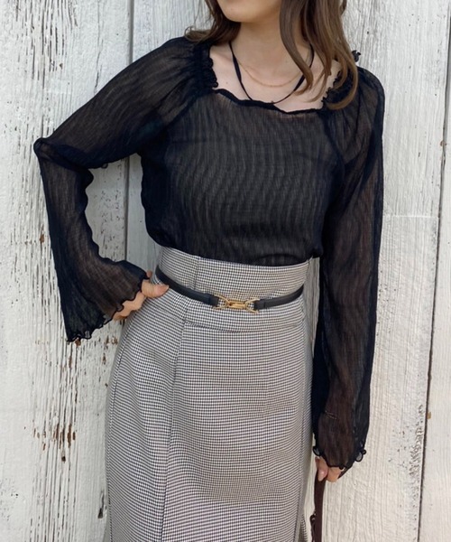 one after another NICE CLAUP(ワンアフターアナザーナイスクラップ)の「ベルト付きマーメイドスカート(スカート・レディース・ブラック/ブラウン/モカ/ラベンダー/ブラック系その他・SMALL/MEDIUM)」の15枚目の写真