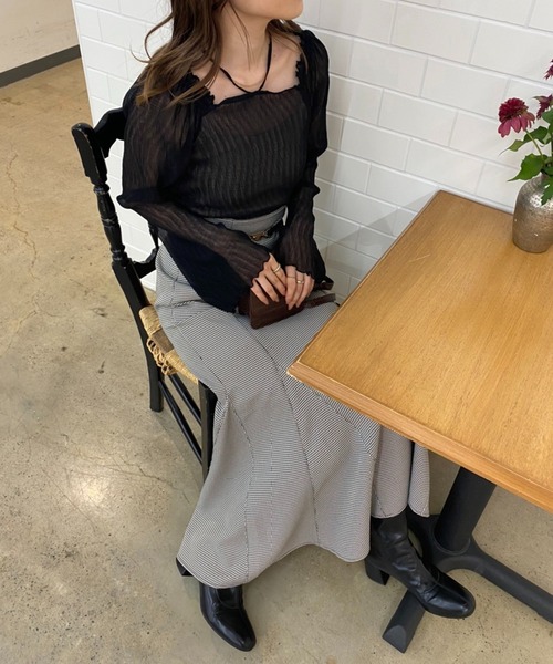 one after another NICE CLAUP(ワンアフターアナザーナイスクラップ)の「ベルト付きマーメイドスカート(スカート・レディース・ブラック/ブラウン/モカ/ラベンダー/ブラック系その他・SMALL/MEDIUM)」の16枚目の写真