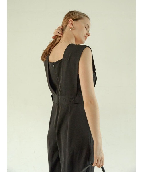 ACYM(アシーム)の「V open ジャンプスーツ(つなぎ/オールインワン・レディース・ブラック/ミント・FREE)」の3枚目の写真