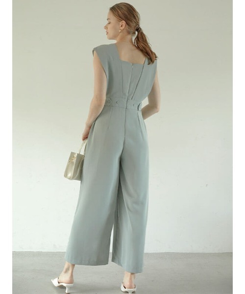 ACYM(アシーム)の「V open ジャンプスーツ(つなぎ/オールインワン・レディース・ブラック/ミント・FREE)」の5枚目の写真