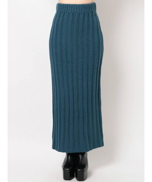 EVRIS(エヴリス)の「ロングタイトニットスカート【セットアップ着用可能】(スカート・レディース・アイボリー/ブラック/ブルー・FREE)」の13枚目の写真