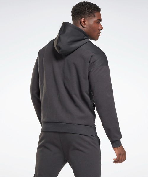 Reebok(リーボック)の「ワークアウト レディ サーモウォーム ジップアップ スウェットシャツ / Workout Ready Thermowarm Zip-Up Sweatshirt(パーカー・メンズ・ブラック/ブルー/グレー・SMALL/MEDIUM/LARGE/X-LARGE/XX-LARGE/XXX-LARGE/J/XO)」の11枚目の写真