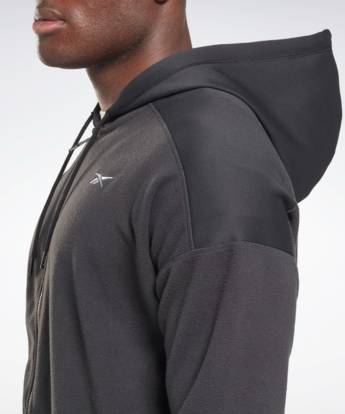 Reebok(リーボック)の「ワークアウト レディ サーモウォーム ジップアップ スウェットシャツ / Workout Ready Thermowarm Zip-Up Sweatshirt(パーカー・メンズ・ブラック/ブルー/グレー・SMALL/MEDIUM/LARGE/X-LARGE/XX-LARGE/XXX-LARGE/J/XO)」の12枚目の写真