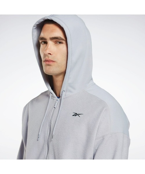 Reebok Thermo Warm スウェット パーカー 上下セット L 黒 Reebok パーカー ワークアウト レディ サーモウォーム ジップ