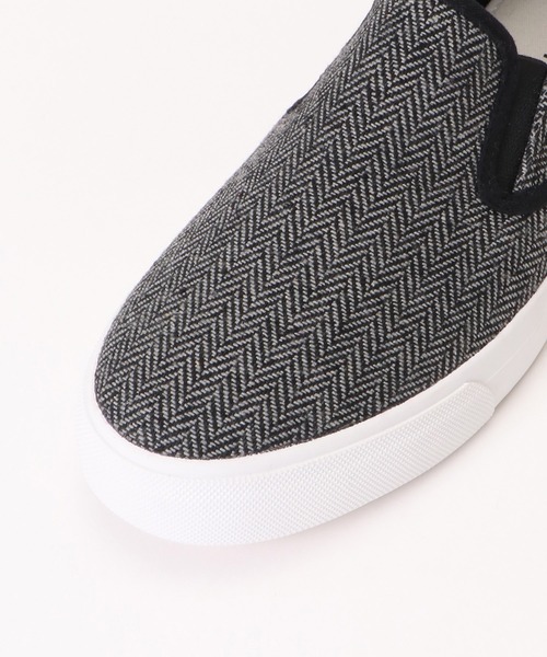 ikka(イッカ)の「ツィード調スリッポン(スリッポン・メンズ・ブラック/グレー・M/L)」の3枚目の写真