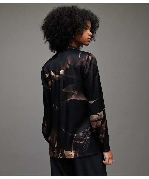 ALLSAINTS(オールセインツ)の「TONI IRIS SILK BLEND SHIRT | TONI IRIS シルク ブレンド シャツ(シャツ/ブラウス・レディース・ブラウン系・4/6/8)」の6枚目の写真