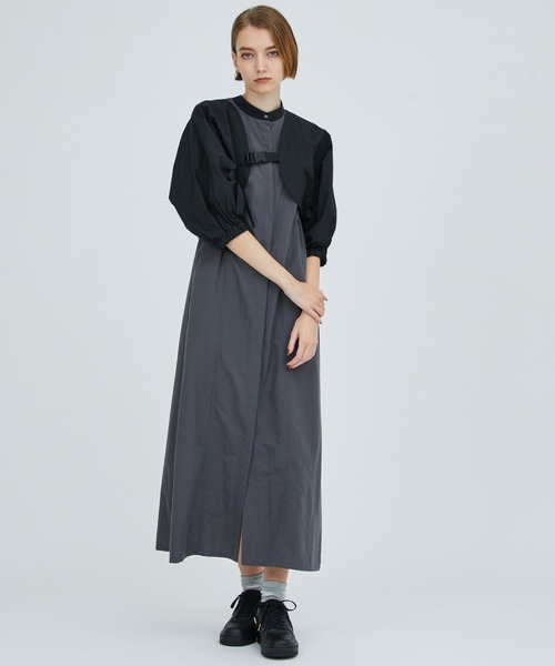 CITY TOKYO(シティトウキョウ)の「ボレロレイヤードシャツワンピース(ワンピース・レディース・ベージュ/カーキ/ダークグレー・1/2)」の4枚目の写真