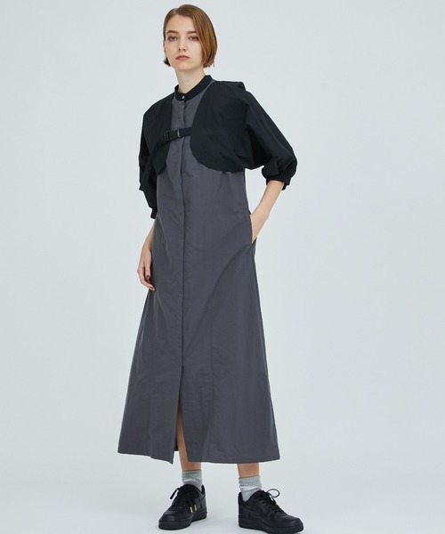 CITY TOKYO(シティトウキョウ)の「ボレロレイヤードシャツワンピース(ワンピース・レディース・ベージュ/カーキ/ダークグレー・1/2)」の15枚目の写真