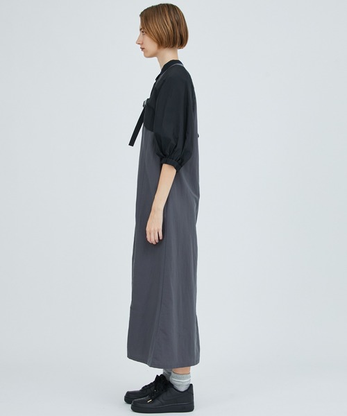 CITY TOKYO(シティトウキョウ)の「ボレロレイヤードシャツワンピース(ワンピース・レディース・ベージュ/カーキ/ダークグレー・1/2)」の8枚目の写真