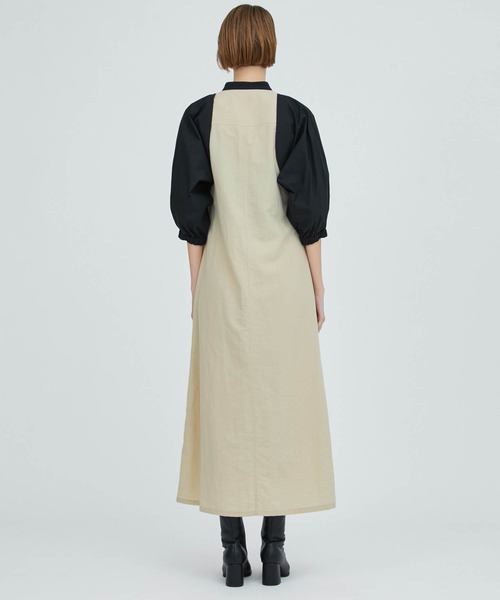 CITY TOKYO(シティトウキョウ)の「ボレロレイヤードシャツワンピース(ワンピース・レディース・ベージュ/カーキ/ダークグレー・1/2)」の13枚目の写真