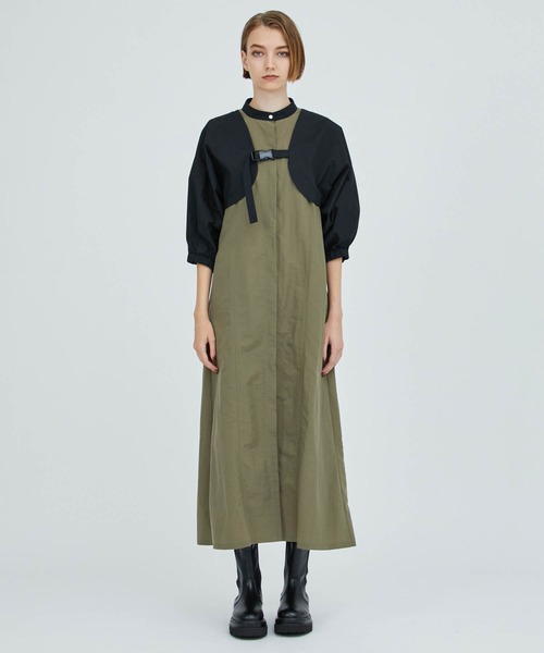CITY TOKYO(シティトウキョウ)の「ボレロレイヤードシャツワンピース(ワンピース・レディース・ベージュ/カーキ/ダークグレー・1/2)」の14枚目の写真