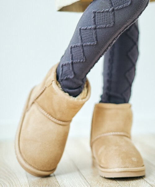 apres les cours（アプレレクール）の「ボアブーツ（ブーツ・キッズ・ピンク/ベージュ/ブラウン・13/18/21/16/17/19/14/15 /20）」の6枚目の写真