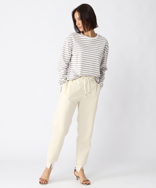 BARNYARDSTORM（バンヤードストーム）の「BARNYARDSTORM / 【WEB限定サイズL】プレーンロンT（Tシャツ/カットソー・レディース・ホワイト/ホワイト系その他5/ブラック×ホワイト・0/1/2）」の14枚目の写真