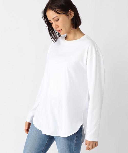 BARNYARDSTORM（バンヤードストーム）の「BARNYARDSTORM / 【WEB限定サイズL】プレーンロンT（Tシャツ/カットソー・レディース・ホワイト/ホワイト系その他5/ブラック×ホワイト・0/1/2）」の10枚目の写真