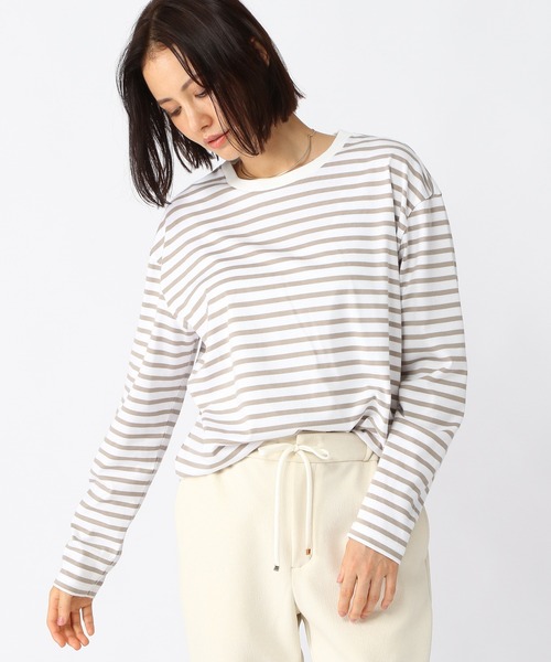 BARNYARDSTORM（バンヤードストーム）の「BARNYARDSTORM / 【WEB限定サイズL】プレーンロンT（Tシャツ/カットソー・レディース・ホワイト/ホワイト系その他5/ブラック×ホワイト・0/1/2）」の15枚目の写真