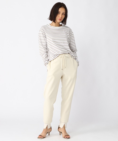 BARNYARDSTORM（バンヤードストーム）の「BARNYARDSTORM / 【WEB限定サイズL】プレーンロンT（Tシャツ/カットソー・レディース・ホワイト/ホワイト系その他5/ブラック×ホワイト・0/1/2）」の18枚目の写真