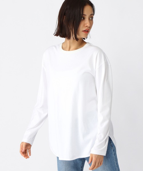 BARNYARDSTORM（バンヤードストーム）の「BARNYARDSTORM / 【WEB限定サイズL】プレーンロンT（Tシャツ/カットソー・レディース・ホワイト/ホワイト系その他5/ブラック×ホワイト・0/1/2）」の11枚目の写真