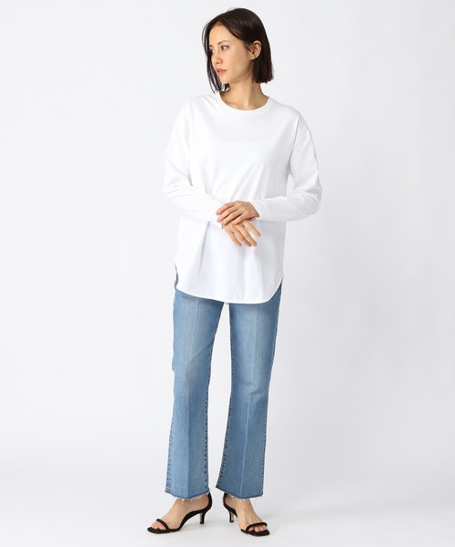 BARNYARDSTORM（バンヤードストーム）の「BARNYARDSTORM / 【WEB限定サイズL】プレーンロンT（Tシャツ/カットソー・レディース・ホワイト/ホワイト系その他5/ブラック×ホワイト・0/1/2）」の16枚目の写真