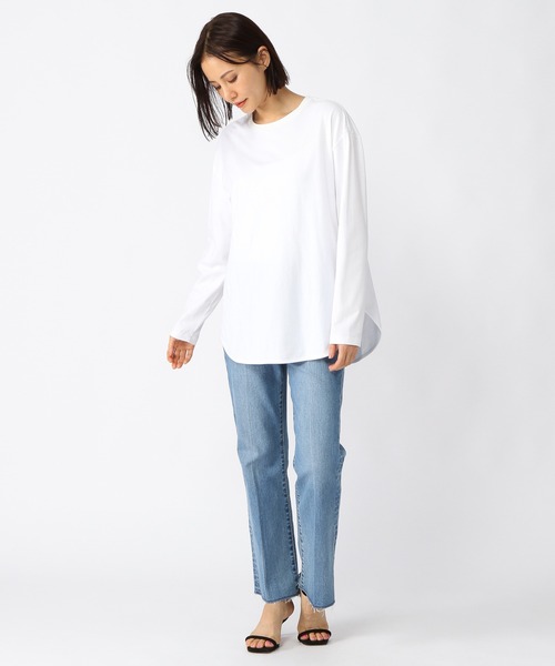 BARNYARDSTORM（バンヤードストーム）の「BARNYARDSTORM / 【WEB限定サイズL】プレーンロンT（Tシャツ/カットソー・レディース・ホワイト/ホワイト系その他5/ブラック×ホワイト・0/1/2）」の20枚目の写真