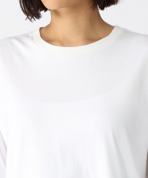 BARNYARDSTORM（バンヤードストーム）の「BARNYARDSTORM / 【WEB限定サイズL】プレーンロンT（Tシャツ/カットソー・レディース・ホワイト/ホワイト系その他5/ブラック×ホワイト・0/1/2）」の12枚目の写真