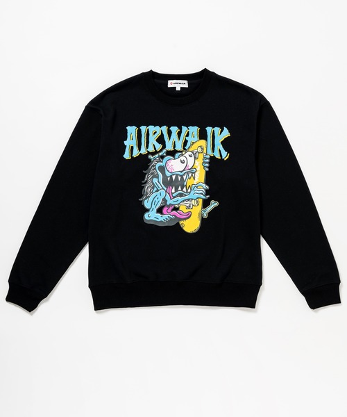 AIRWALK(エアウォーク)の「【AIRWALK.】エアウォーク クルートレーナー ラバープリント付き AWM23301(スウェット・メンズ・ダークグリーン/ブラック/ホワイト/レッド・MEDIUM/LARGE/X-LARGE)」の11枚目の写真