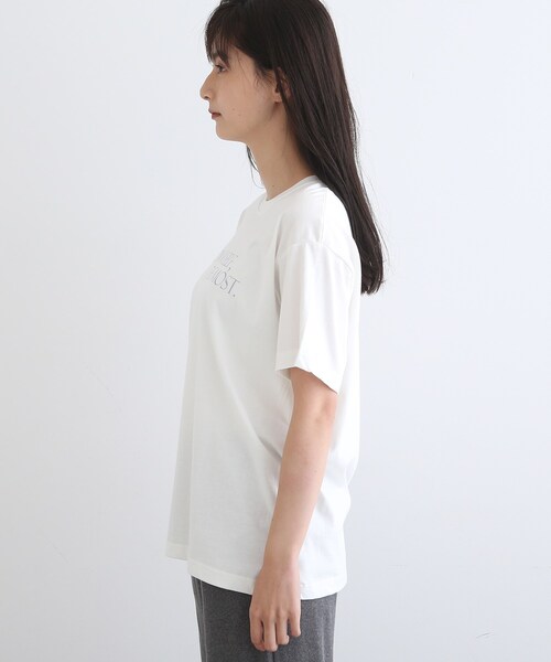 INDIVI(インディヴィ)の「【LIFE】オーガニック メッセージロゴTシャツ(Tシャツ/カットソー・レディース・ホワイト・13/38)」の4枚目の写真
