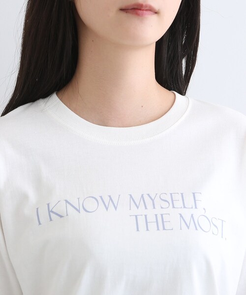INDIVI(インディヴィ)の「【LIFE】オーガニック メッセージロゴTシャツ(Tシャツ/カットソー・レディース・ホワイト・13/38)」の6枚目の写真